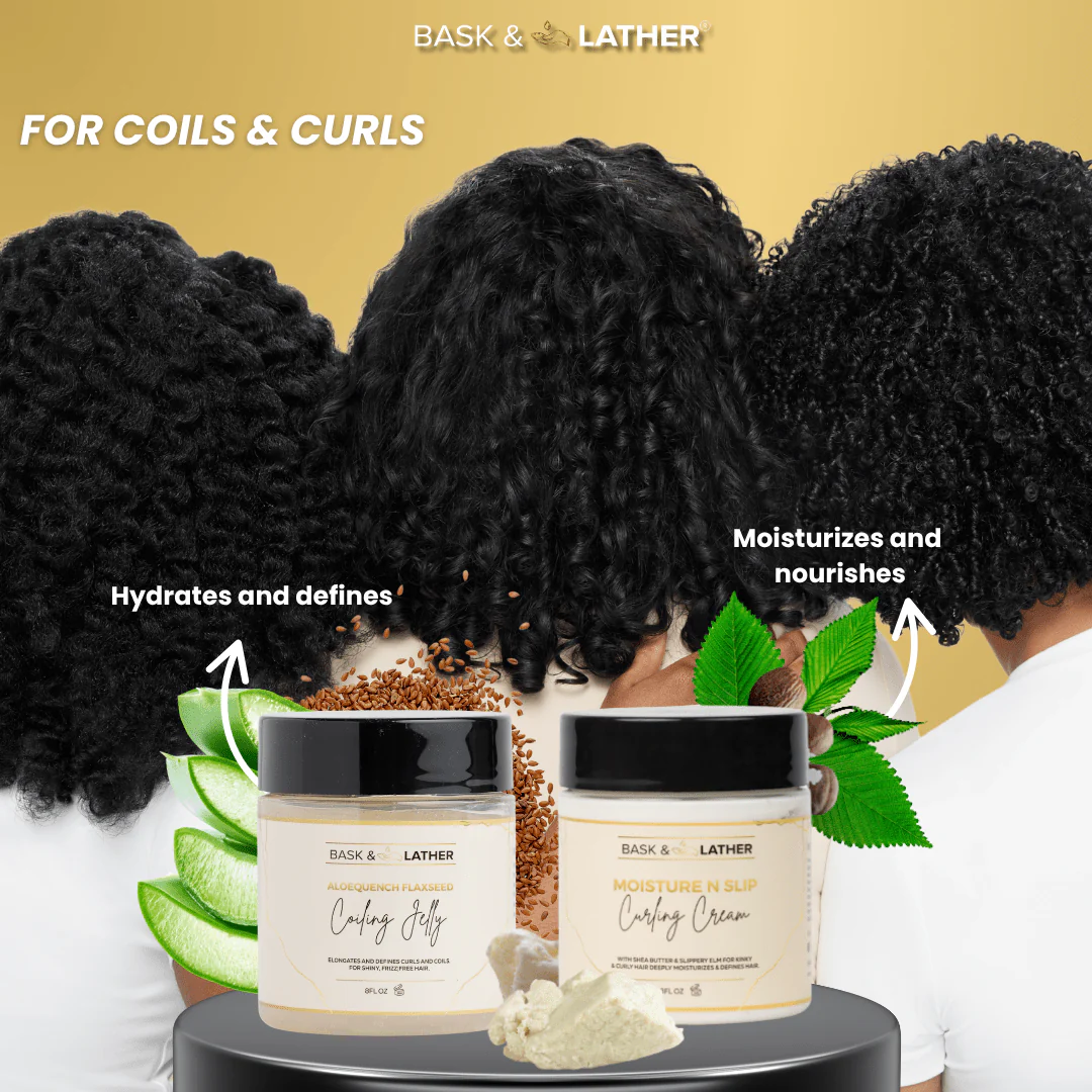 Moisture N Slip Curling Cream + Aloquench N' Flax Seed Coiling Jelly Duo - Image 2